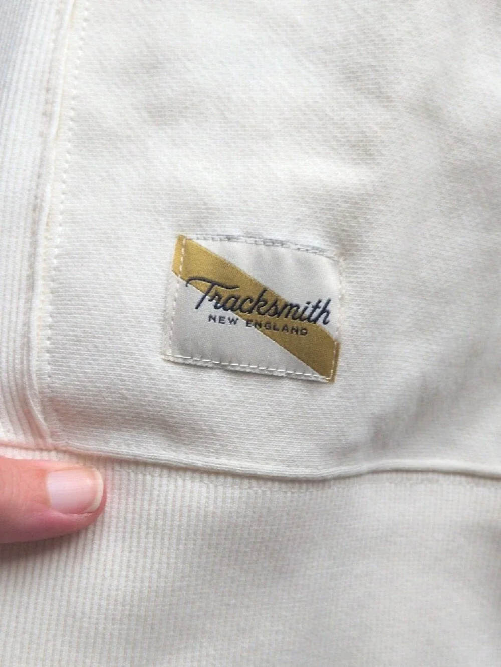 Tracksmith Cream Crewneck Sweatshirt Size Large